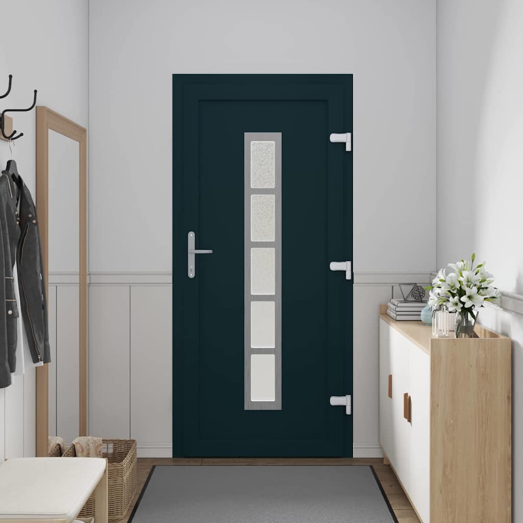 vidaXL Porta Frontale Antracite PVC