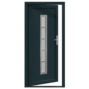 vidaXL Porta Frontale Antracite PVC