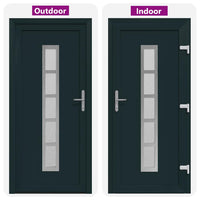 vidaXL Porta Frontale Antracite PVC