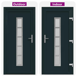 vidaXL Porta Frontale Antracite PVC