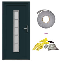 vidaXL Porta Frontale Antracite PVC