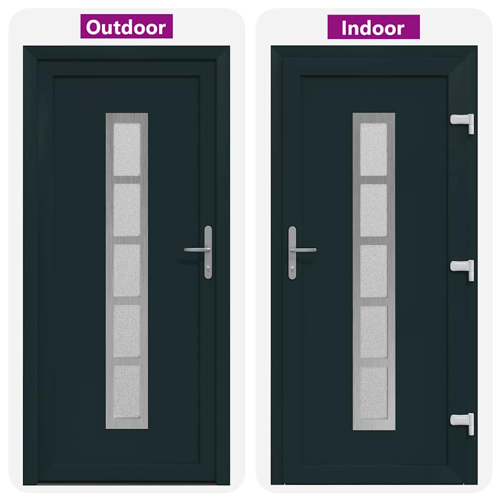 vidaXL Porta Frontale Antracite PVC