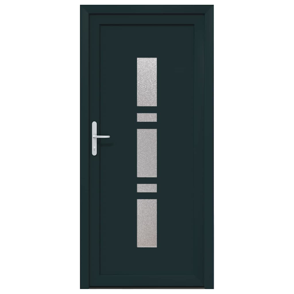 vidaXL Porta d'ingresso Antracite PVC