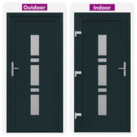 vidaXL Porta d'ingresso Antracite PVC