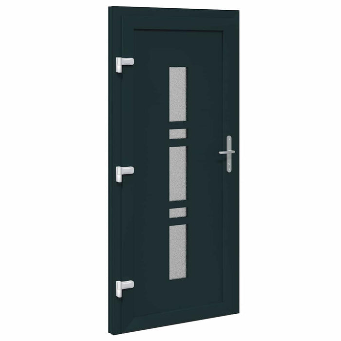 vidaXL Porta d'ingresso Antracite PVC