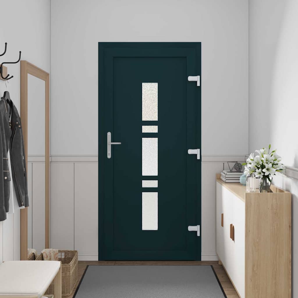 vidaXL Porta d'ingresso Antracite PVC
