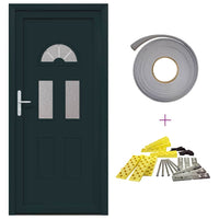 vidaXL Porta Frontale Antracite PVC