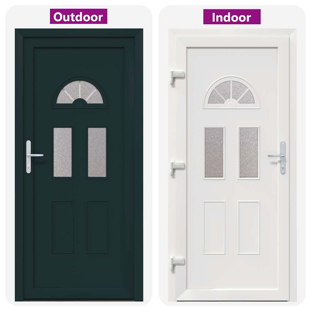 vidaXL Porta Frontale Antracite PVC