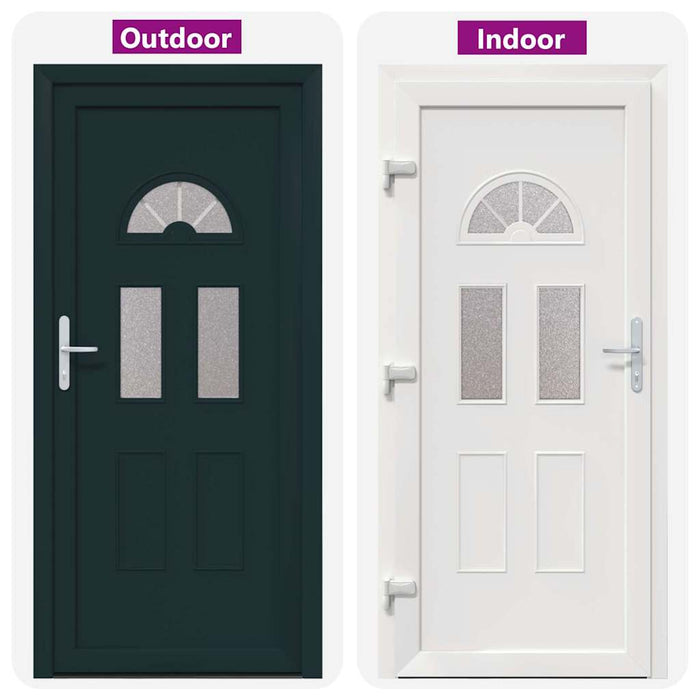 vidaXL Porta Frontale Antracite PVC