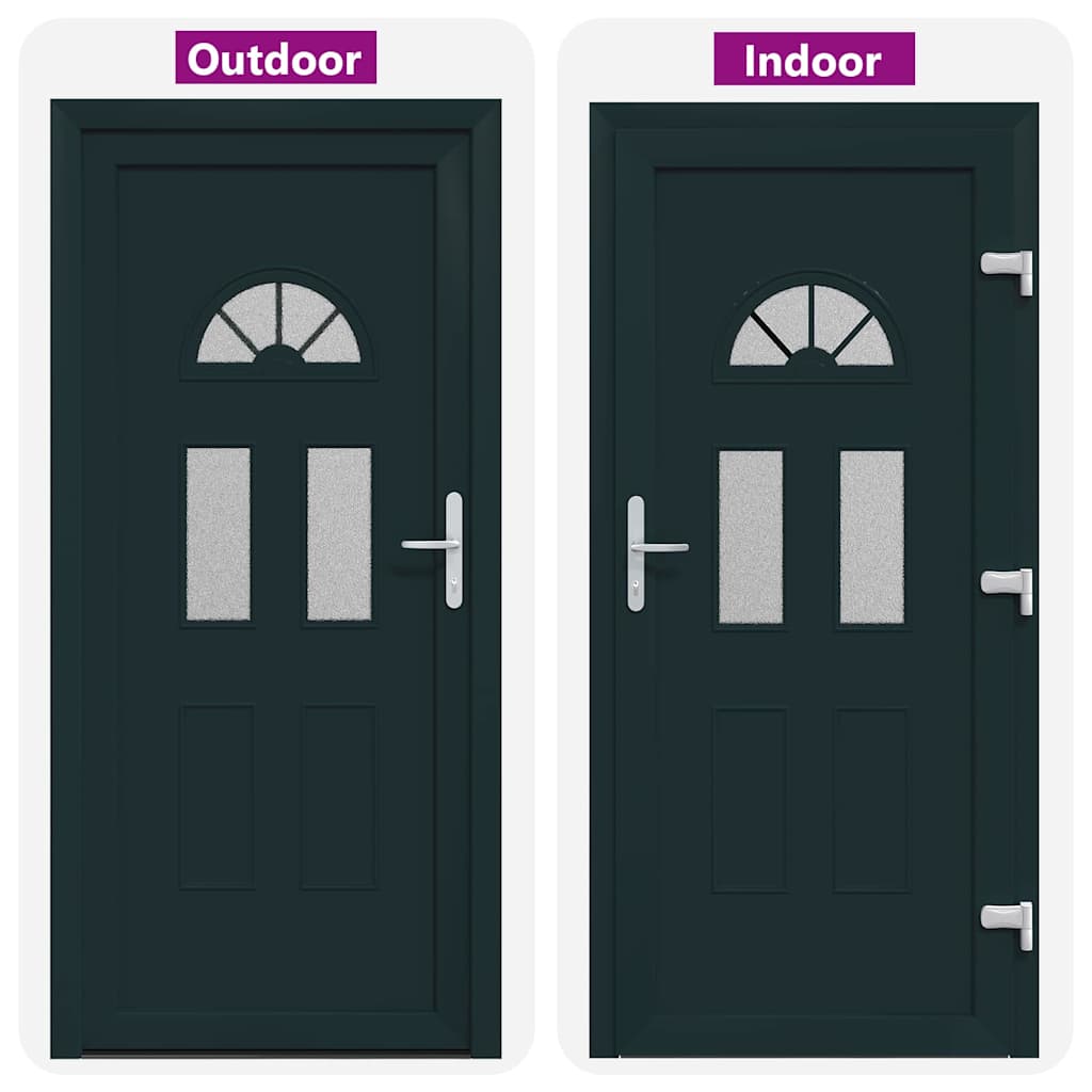 vidaXL Porta Frontale Antracite PVC