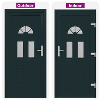 vidaXL Porta Frontale Antracite PVC