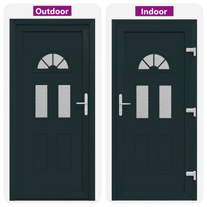 vidaXL Porta Frontale Antracite PVC