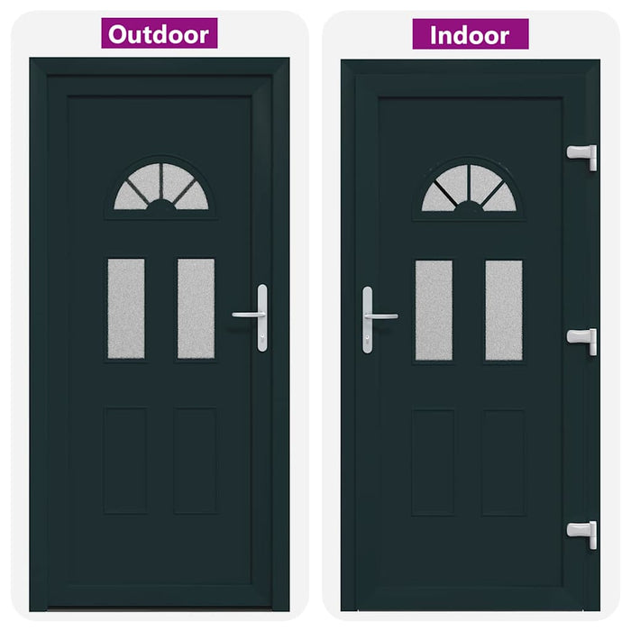 vidaXL Porta Frontale Antracite PVC