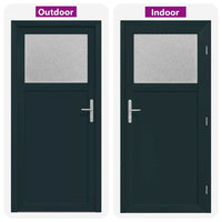 vidaXL Porta d'ingresso Antracite PVC