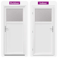 vidaXL Porta d'ingresso Bianco PVC