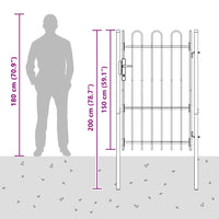 Cancello per recinzione Grigio 100 x 150 cm 42008869