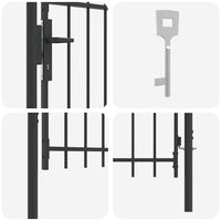 vidaXL Cancello per recinzione Grigio 100 x 100 cm