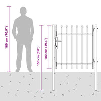 vidaXL Cancello per recinzione Grigio 100 x 100 cm