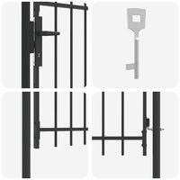 vidaXL Cancello per recinzione Grigio 100 x 120 cm