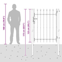 vidaXL Cancello per recinzione Grigio 100 x 120 cm