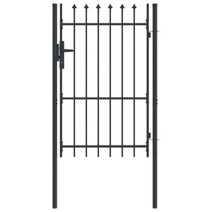 vidaXL Cancello per recinzione Grigio 100 x 150 cm