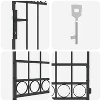 Cancello per recinzione Grigio 89 x 200 cm Acciaio 42008886