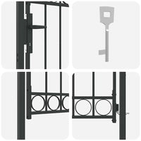 vidaXL Cancello per recinzione Grigio 100 x 125 cm