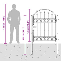 Cancello per recinzione con blocco Grigio 100 x 125 cm 42008926
