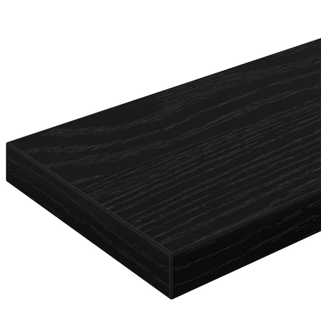 vidaXL Scaffale 4 pcs Nero 100 x 10 x 1.5 cm Legno multistrato