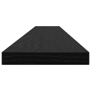 Scaffale 4 pcs Nero 100 x 10 x 1.5 cm Legno multistrato 875065