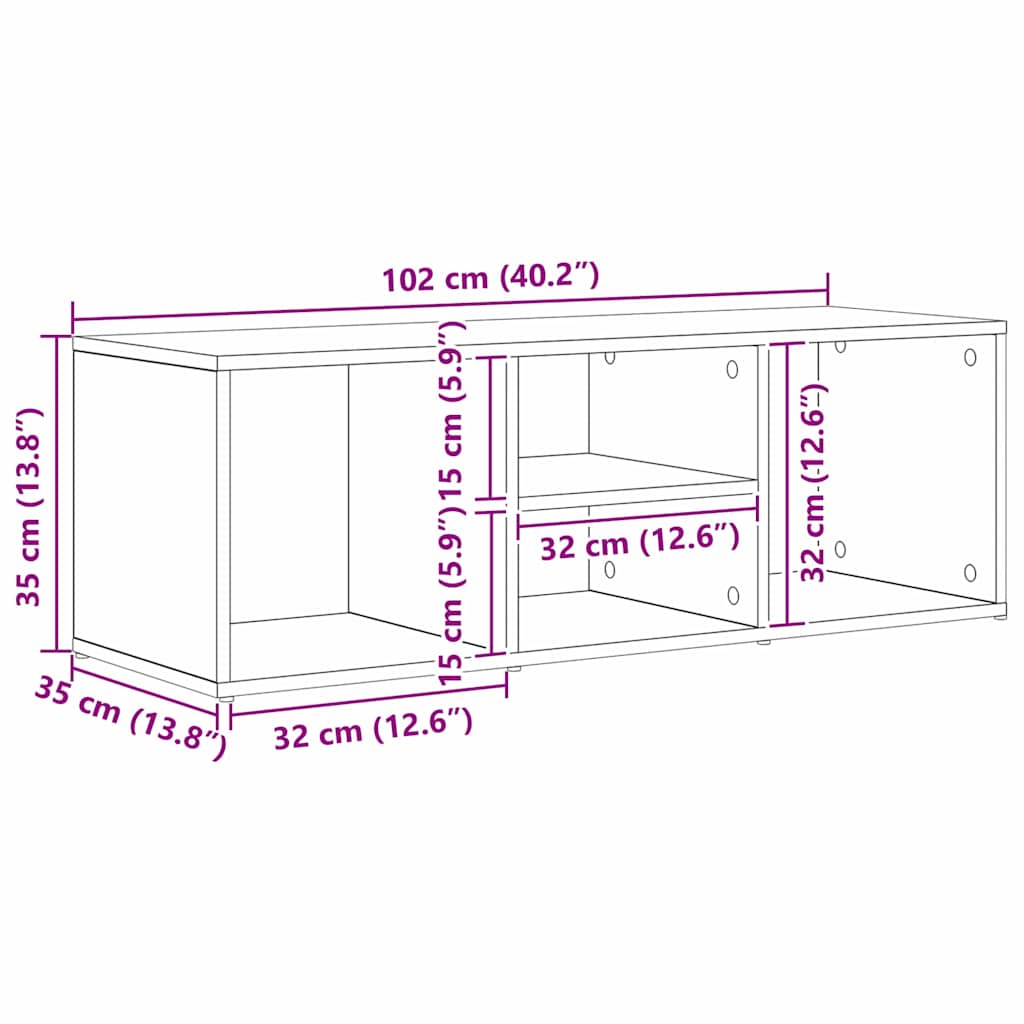Párnázott tárolópad Rovere nero 102 x 35 x 35 cm 875071