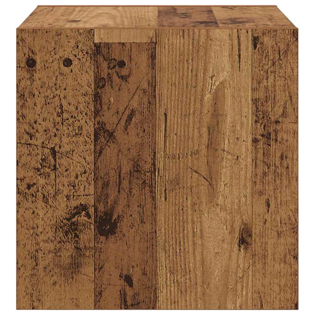 Armadietti a Muro 2 Pezzi - Legno Antico - 37x37x37 cm - Fatto in Legno Ingegnerizzato 875073