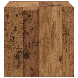 Armadietti a Muro 2 Pezzi - Legno Antico - 37x37x37 cm - Fatto in Legno Ingegnerizzato 875073