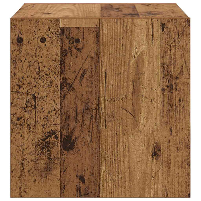 Armadietti a Muro 2 Pezzi - Legno Antico - 37x37x37 cm - Fatto in Legno Ingegnerizzato 875073
