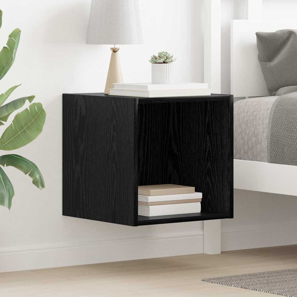 vidaXL Armadietto a muro Rovere nero 37 x 37 x 37 cm Legno multistrato