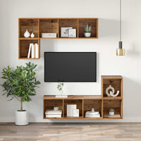 Set mobile TV-Credenza per TV Legno vecchio 37 x 37 x 107 cm Legno multistrato 571967