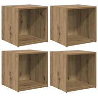 Set mobile TV 4 pz-Set di 4 Credenza per TV Rovere artigianale 37 x 35 x 37,5 cm