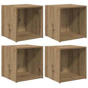 Set mobile TV 4 pz-Set di 4 Credenza per TV Rovere artigianale 37 x 35 x 37,5 cm