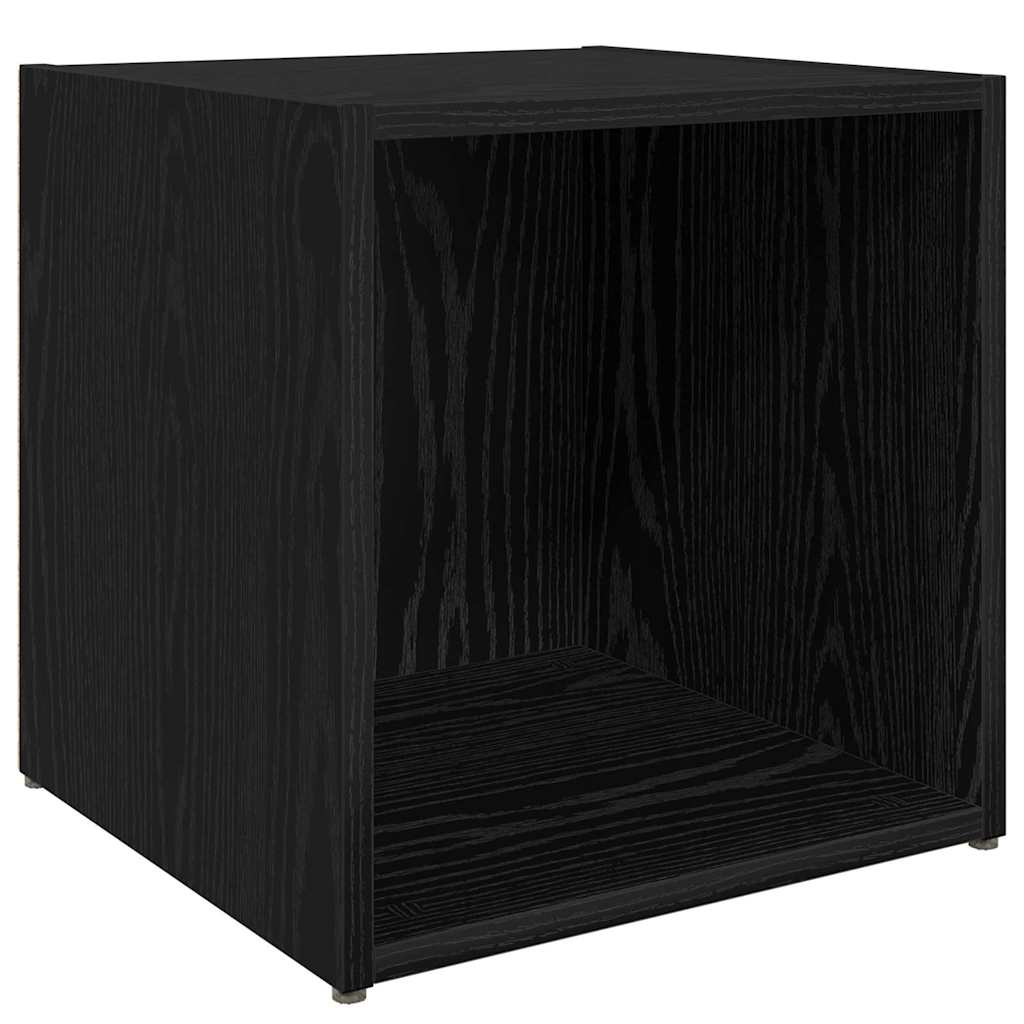 Set mobile TV 4 pz-Set di 4 Credenza per TV Nero 37 x 35 x 37,5 cm Legno multistrato