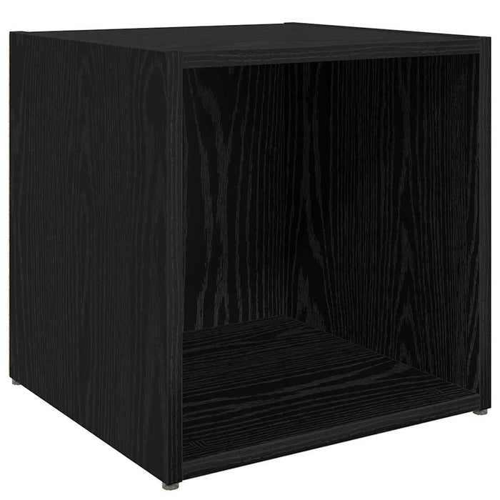 Set mobile TV 4 pz-Set di 4 Credenza per TV Nero 37 x 35 x 37,5 cm Legno multistrato
