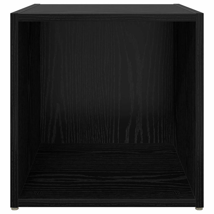 Set mobile TV 4 pz-Set di 4 Credenza per TV Nero 37 x 35 x 37,5 cm Legno multistrato