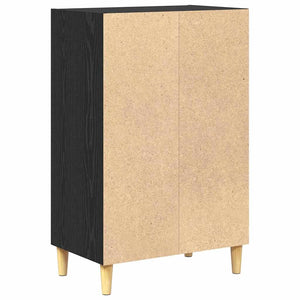vidaXL Credenza Rovere nero 57 x 35 x 89.5 cm Legno multistrato