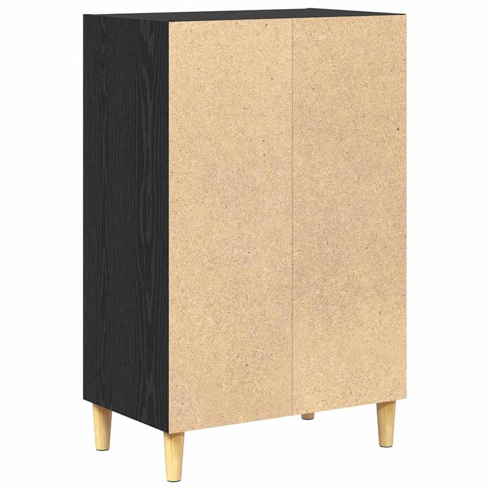 vidaXL Credenza Rovere nero 57 x 35 x 89.5 cm Legno multistrato