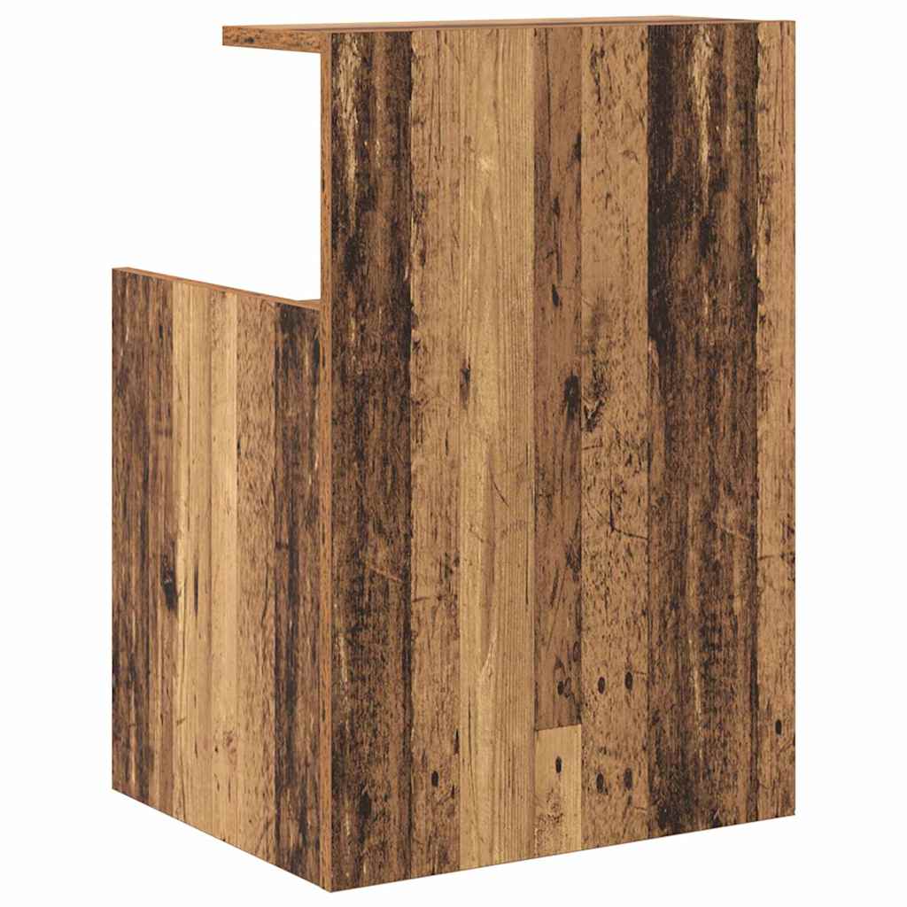 vidaXL Armadietto per letto Legno antico 40 x 35 x 60 cm Truciolare