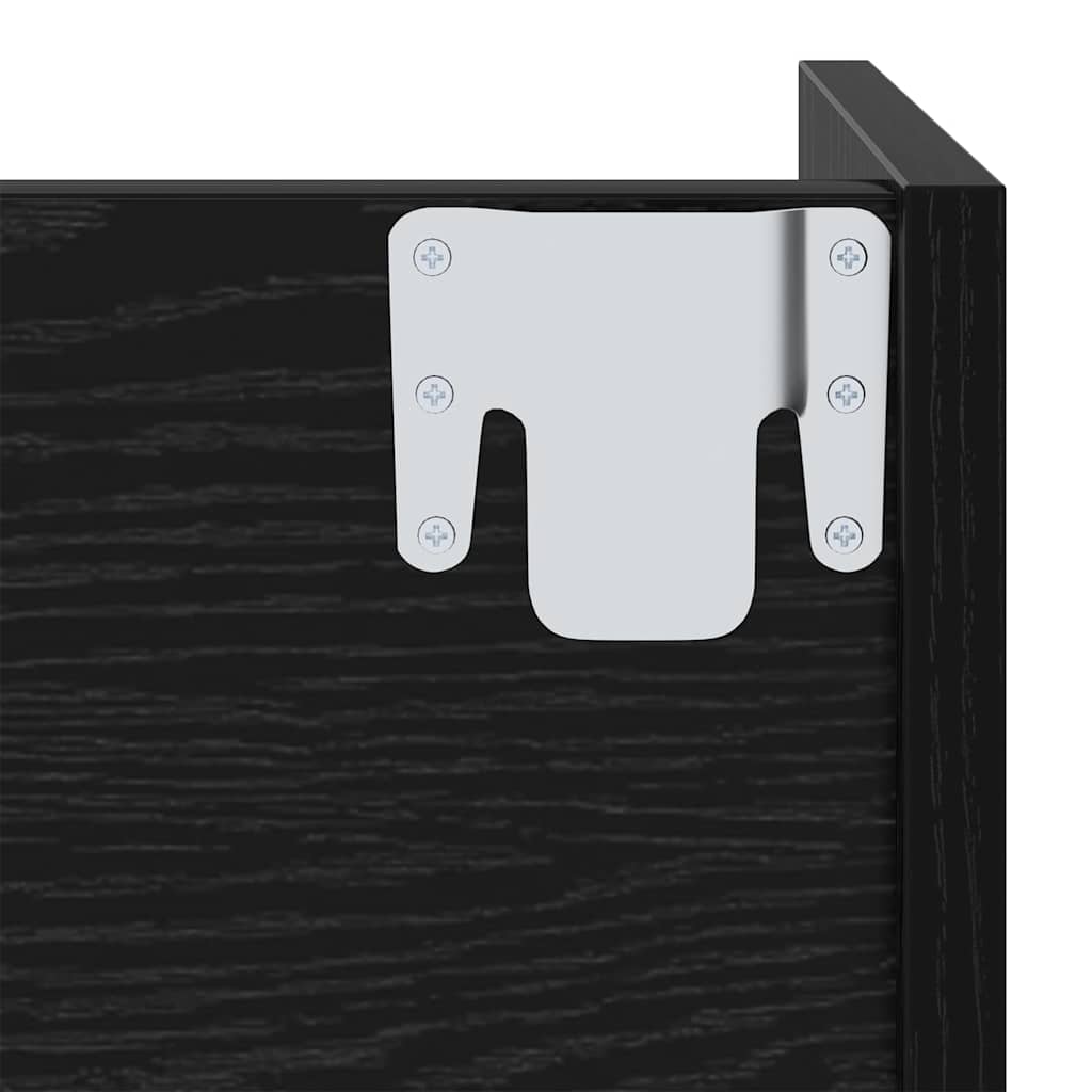 Armadi per scarpe da muro Altro Rovere nero Legno multistrato 875144