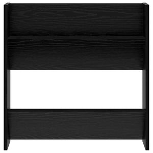 vidaXL Armadi per scarpe da muro 2 pcs Rovere nero Legno multistrato