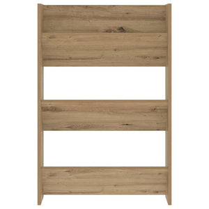 vidaXL Armadi per scarpe da muro Altro 2 pcs rovere artigianale