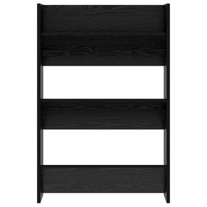 vidaXL Armadi per scarpe da muro Altro Rovere nero Legno multistrato