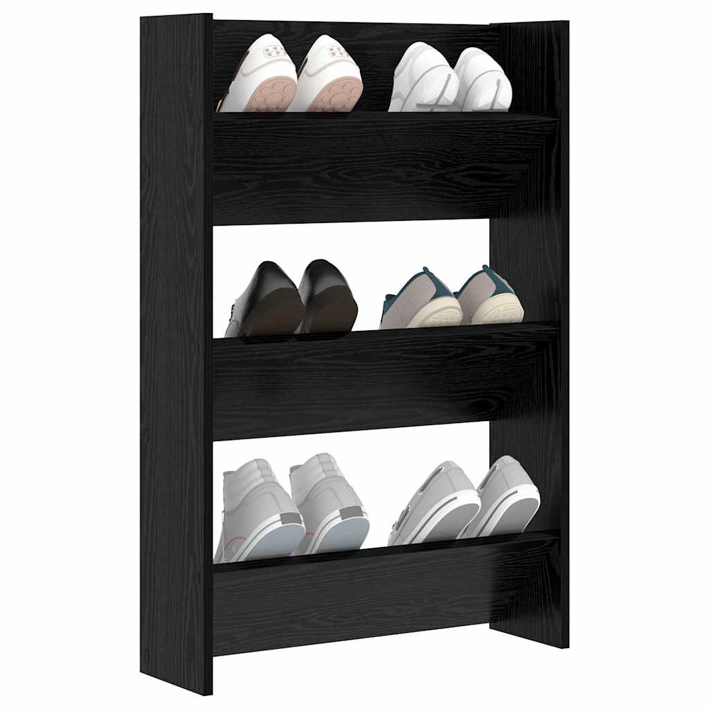 Armadi per scarpe da muro Altro Rovere nero Legno multistrato 875150