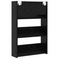 Armadi per scarpe da muro 2 pcs Rovere nero Legno multistrato 875151